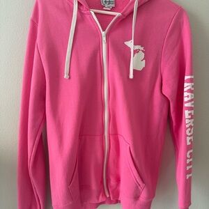 Weekend Wear Pink Zip-Up Hoodie